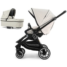 Коляска Emmaljunga NXT60 Black FLAT Lounge Beige 2 в 1