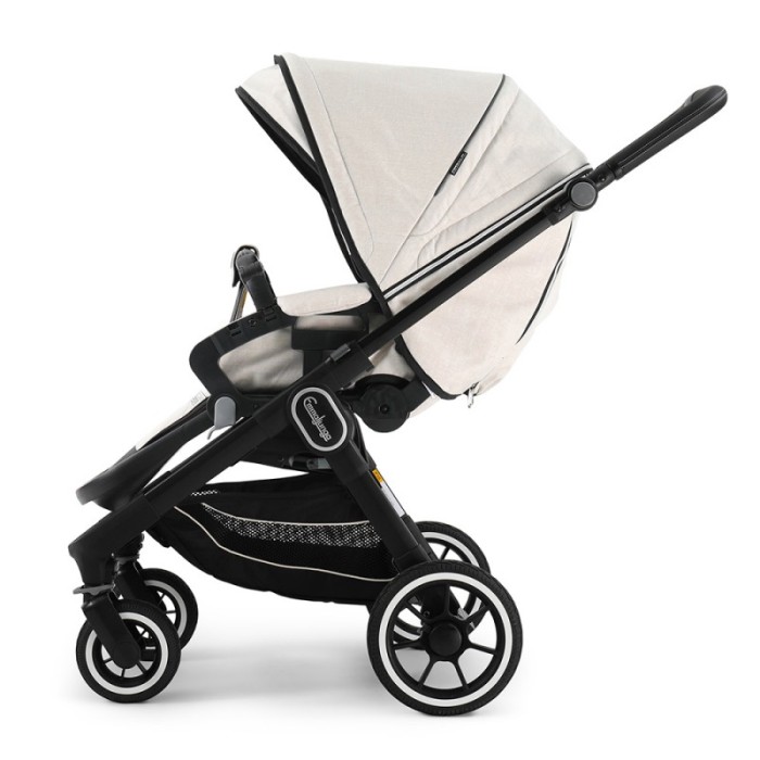 Коляска Emmaljunga NXT60 Black FLAT Lounge Beige 2 в 1