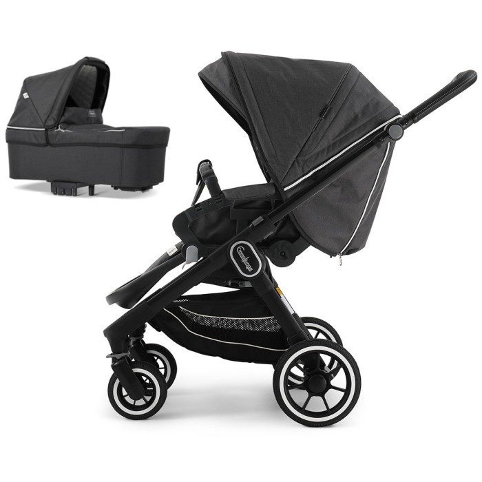 Коляска Emmaljunga NXT60 Black FLAT Lounge Black 2 в 1