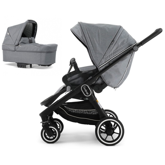 Коляска Emmaljunga NXT60 Black FLAT Lounge Grey 2 в 1