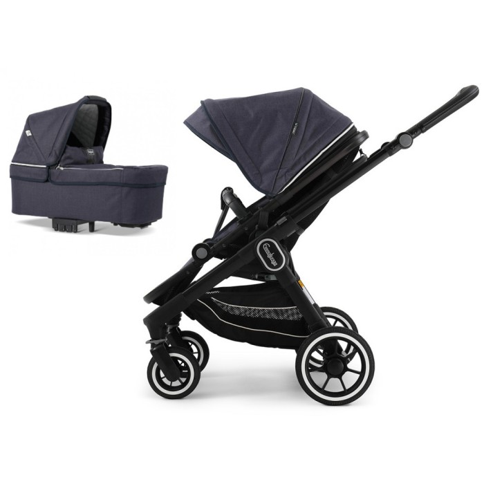 Коляска Emmaljunga NXT60 Black ERGO Lounge Navy 2 в 1