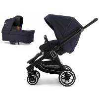 Коляска Emmaljunga NXT60 Black FLAT Outdoor Navy 2 в 1