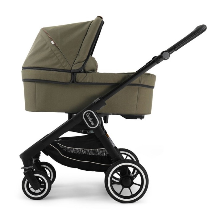 Stroller Emmaljunga NXT60 Black FLAT Outdoor Olive 2 in 1