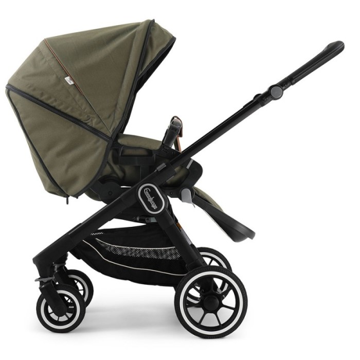 Прогулянкова коляска Emmaljunga NXT60 Black FLAT Outdoor Olive