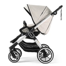 Прогулянкова коляска Emmaljunga NXT90 Silver FLAT Lounge Beige