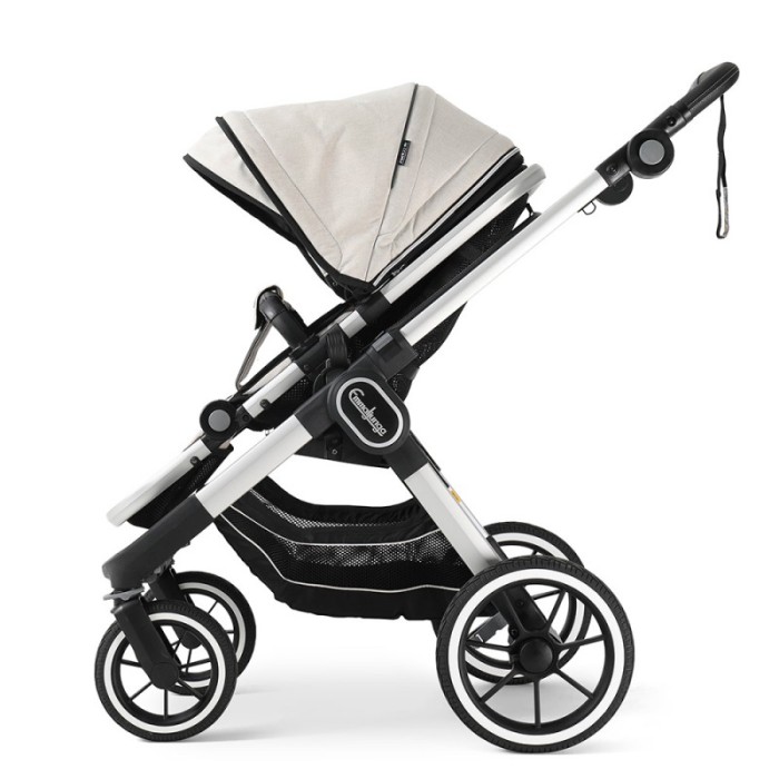 Прогулянкова коляска Emmaljunga NXT90 Silver ERGO Lounge Beige