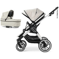 Коляска Emmaljunga NXT90 Silver ERGO Lounge Beige 2 в 1