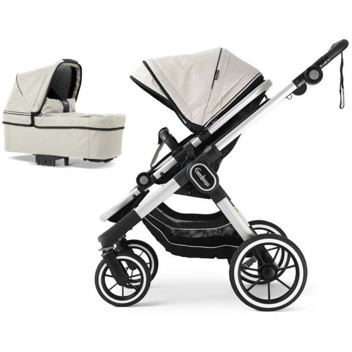 Коляска Emmaljunga NXT90 Silver ERGO Lounge Beige 2 в 1