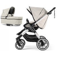 Коляска Emmaljunga NXT90 Silver FLAT Lounge Beige