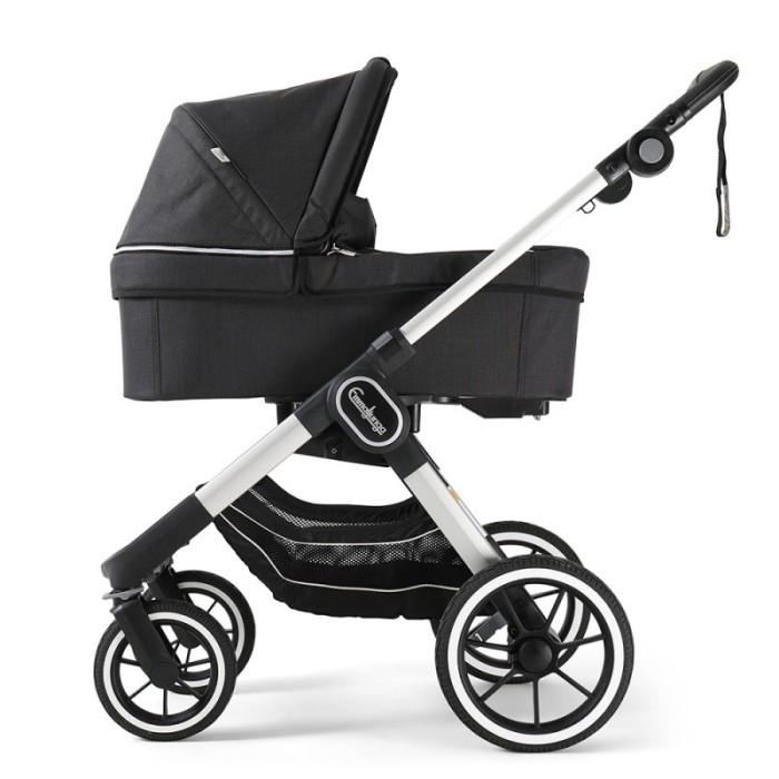 Коляска Emmaljunga NXT90 Silver FLAT Lounge Black 2 в 1