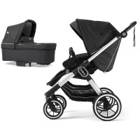 Коляска Emmaljunga NXT90 Silver FLAT Lounge Black 2 в 1