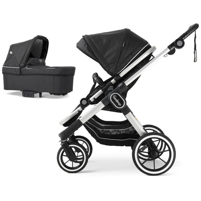 Коляска Emmaljunga NXT90 Silver ERGO Lounge Black 2 в 1
