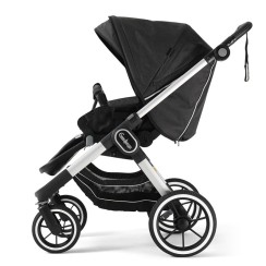 Прогулянкова коляска Emmaljunga NXT90 Silver FLAT Lounge Black