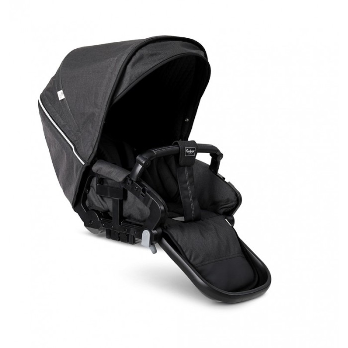 Прогулянкова коляска Emmaljunga NXT90 Silver FLAT Lounge Black