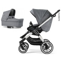 Коляска Emmaljunga NXT90 Silver FLAT Lounge Grey 2 в 1