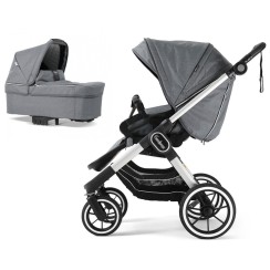 Коляска Emmaljunga NXT90 Silver FLAT Lounge Grey 2 в 1