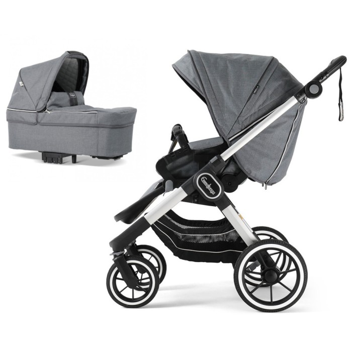 Коляска Emmaljunga NXT90 Silver FLAT Lounge Grey 2 в 1