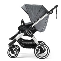 Прогулянкова коляска Emmaljunga NXT90 Silver FLAT Lounge Grey