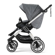 Прогулянкова коляска Emmaljunga NXT90 Silver FLAT Lounge Grey