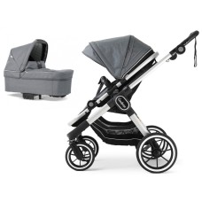 Stroller Emmaljunga NXT90 Silver ERGO Lounge Grey 2 in 1
