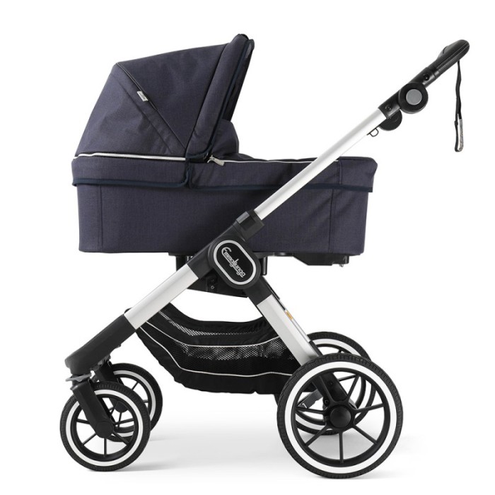 Коляска Emmaljunga NXT90 Silver ERGO Lounge Navy 2 в 1