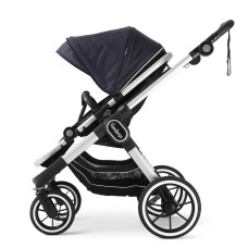 Stroller Emmaljunga NXT90 Silver ERGO Lounge Navy