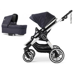 Коляска Emmaljunga NXT90 Silver ERGO Lounge Navy 2 в 1