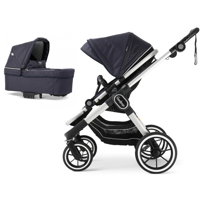 Коляска Emmaljunga NXT90 Silver ERGO Lounge Navy 2 в 1