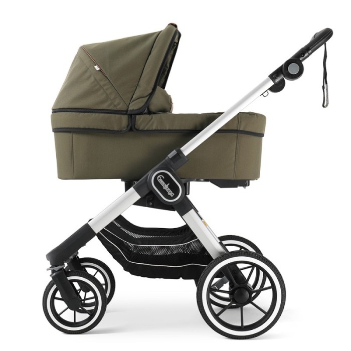 Коляска Emmaljunga NXT90 Silver FLAT Outdoor Olive 2 в 1