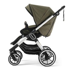 Прогулянкова коляска Emmaljunga NXT90 Silver FLAT Outdoor Olive