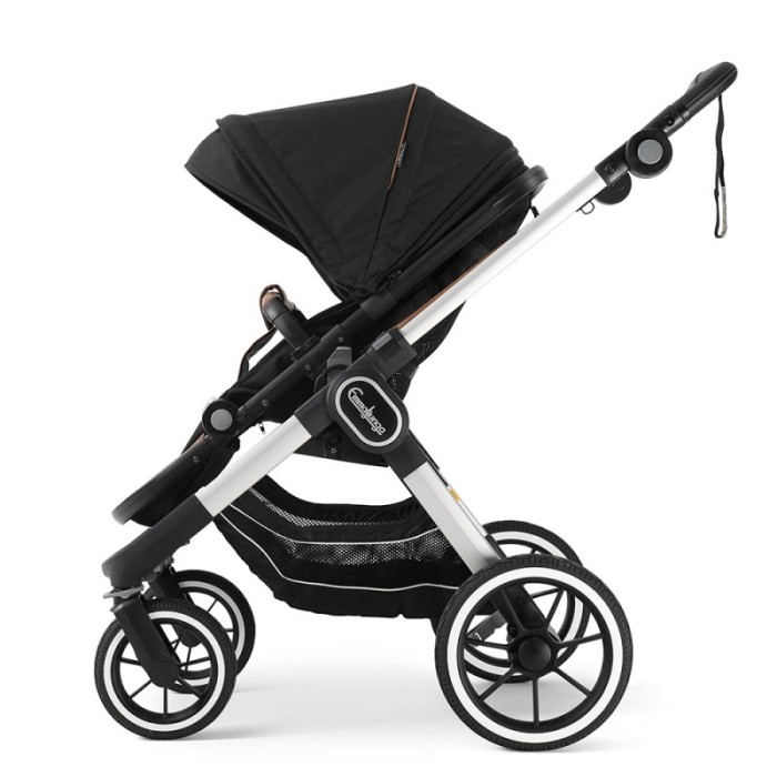 Прогулянкова коляска Emmaljunga NXT90 Silver ERGO Outdoor Black