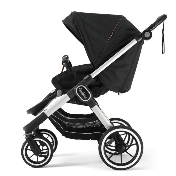Прогулянкова коляска Emmaljunga NXT90 Silver FLAT Outdoor Black