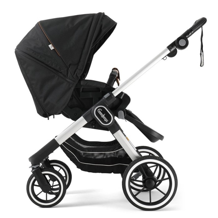 Прогулянкова коляска Emmaljunga NXT90 Silver FLAT Outdoor Black