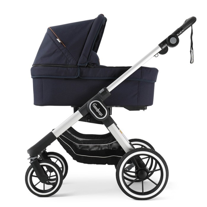 Коляска Emmaljunga NXT90 Silver FLAT Outdoor Navy 2 в 1