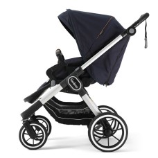 Прогулянкова коляска Emmaljunga NXT90 Silver FLAT Outdoor Navy