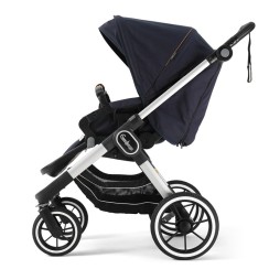 Прогулянкова коляска Emmaljunga NXT90 Silver FLAT Outdoor Navy