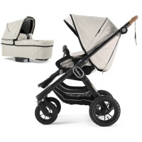 Коляска Emmaljunga NXT90 Black Outdoor AIR FLAT Lounge Beige 2 в 1
