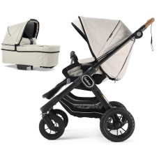 Коляска Emmaljunga NXT90 Black Outdoor AIR FLAT Lounge Beige 2 в 1
