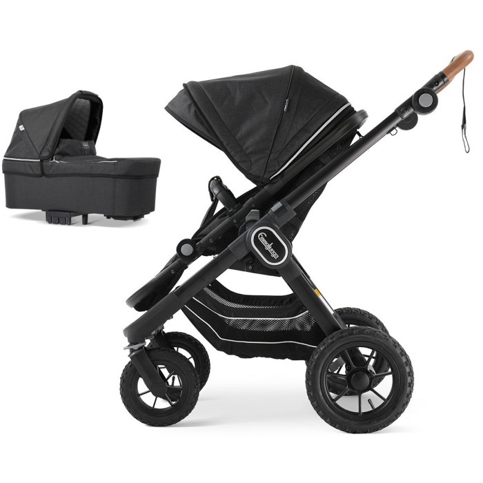 Коляска Emmaljunga NXT90 Black Outdoor AIR ERGO Lounge Black 2 в 1