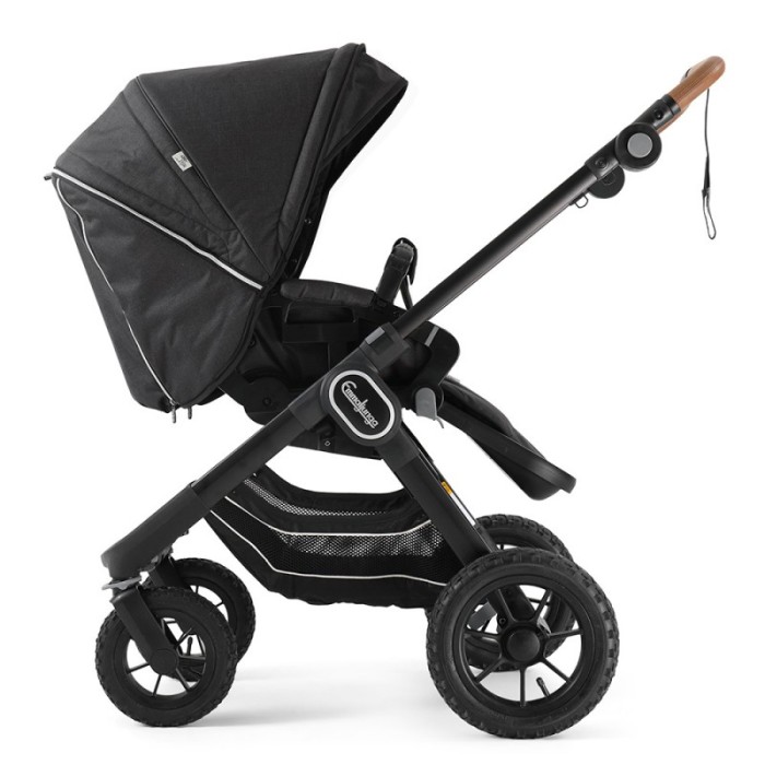 Коляска Emmaljunga NXT90 Black Outdoor AIR FLAT Lounge Black 2 в 1