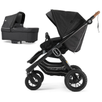 Коляска Emmaljunga NXT90 Black Outdoor AIR FLAT Lounge Black 2 в 1
