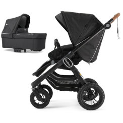 Коляска Emmaljunga NXT90 Black Outdoor AIR FLAT Lounge Black 2 в 1