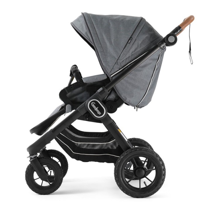 Прогулянкова коляска Emmaljunga NXT90 Black Outdoor AIR FLAT Lounge Grey