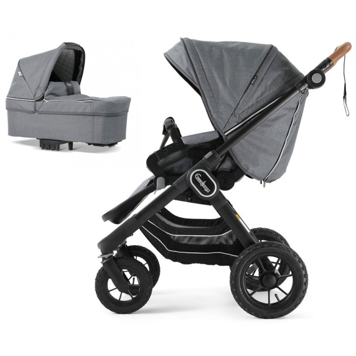 Коляска Emmaljunga NXT90 Black Outdoor AIR FLAT Lounge Grey 2 в 1