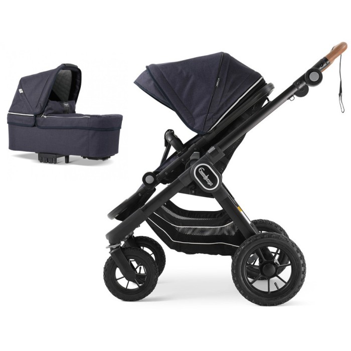 Коляска Emmaljunga NXT90 Black Outdoor AIR ERGO Lounge Navy 2 в 1