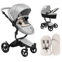 Коляска Mima Xari Argento шасі Black BB стартовий набір Sandy Beige