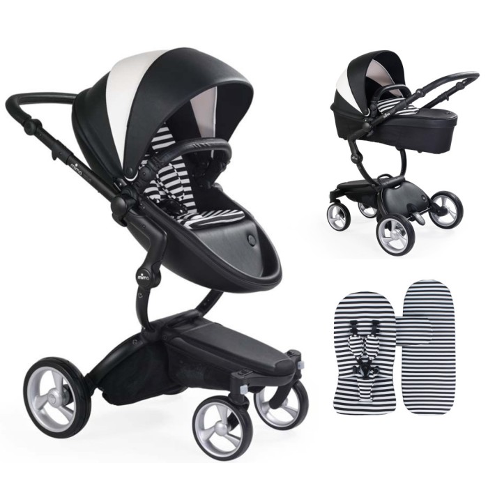 Коляска Mima Xari black шасі black BB стартовий набір Black&White