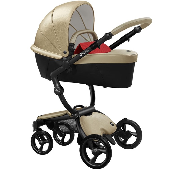 Коляска Mima Xari Champagne шасі Black BB стартовий набір Ruby Red
