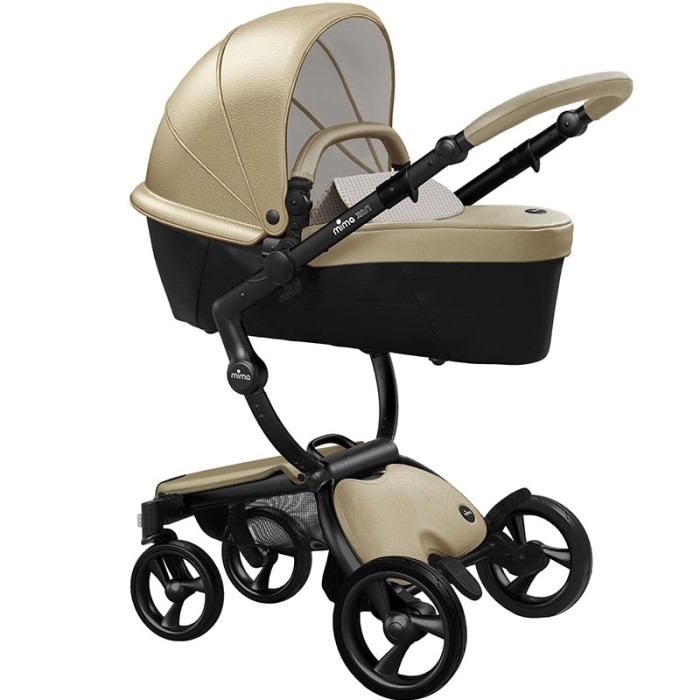 Коляска Mima Xari Champagne шасі Black BB стартовий набір Sandy Beige