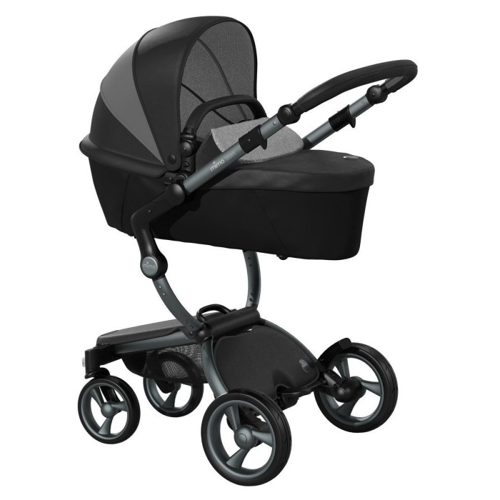 Коляска Mima Xari black шасі Black BB стартовий набір London Grey